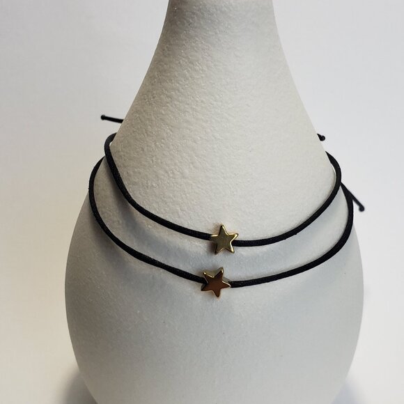 SET of 2 LUCKY STAR Black String Kabbalah Tibetan Buddhist Adjustable BRACELET - Picture 3 of 5